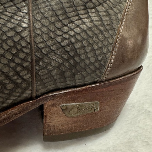 Jean Pier Clemente Vintage Leather Snakeskin Reptile Cowboy Western Boots 11.5 - Picture 2 of 16